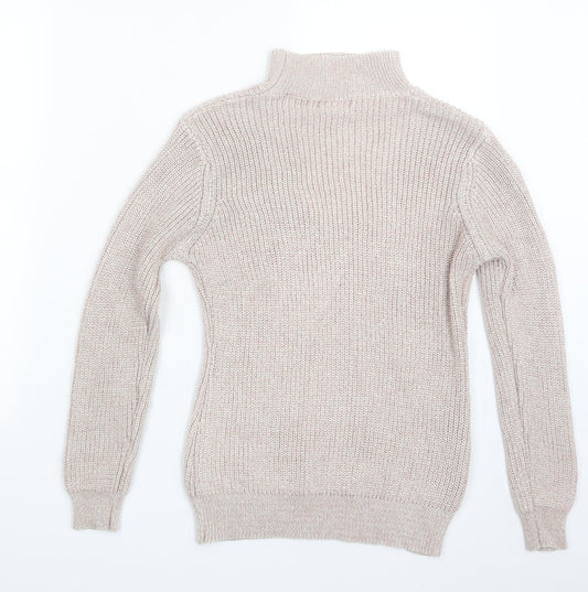 Quiz Womens Pink Knit Pullover Jumper Size S