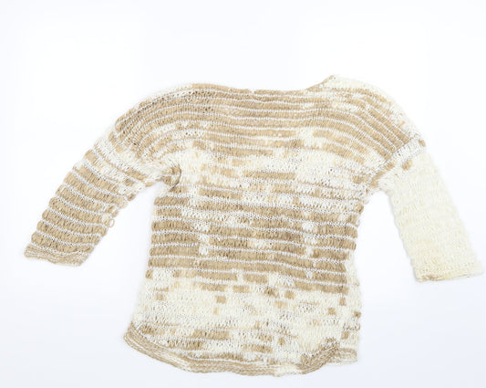 NEXT Womens Beige Knit Pullover Jumper Size M