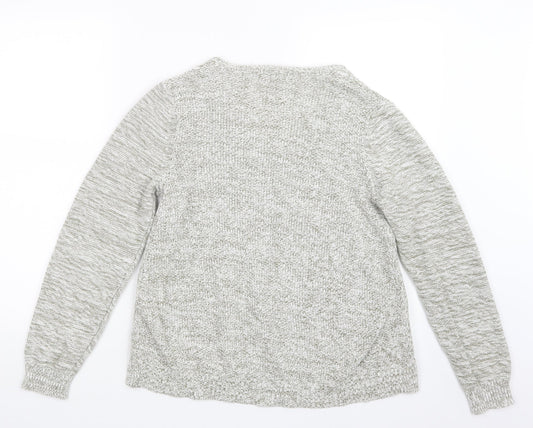M&Co Womens Green Knit Pullover Jumper Size 16