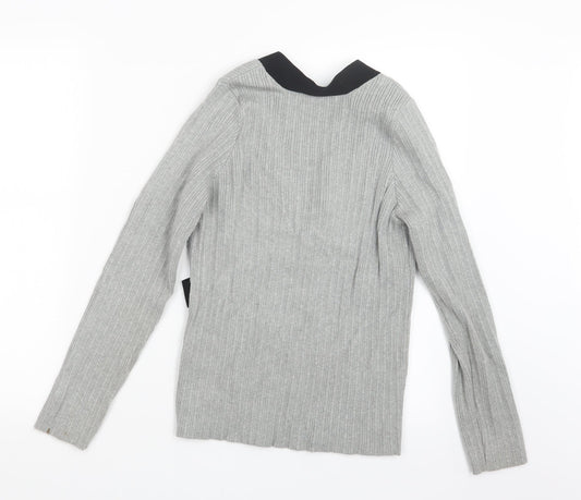 ASOS Womens Grey Knit Pullover Jumper Size 16