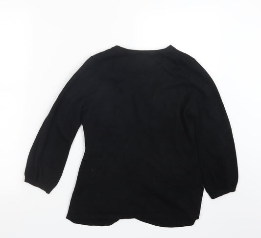 Marks and Spencer Womens Black Knit Pullover Jumper Size 10