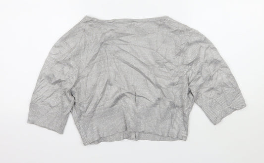 Bay Womens Grey Knit Cardigan Jumper Size 14