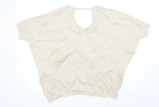 River Island Womens Ivory Pullover Jumper Size 12 - Cut out back