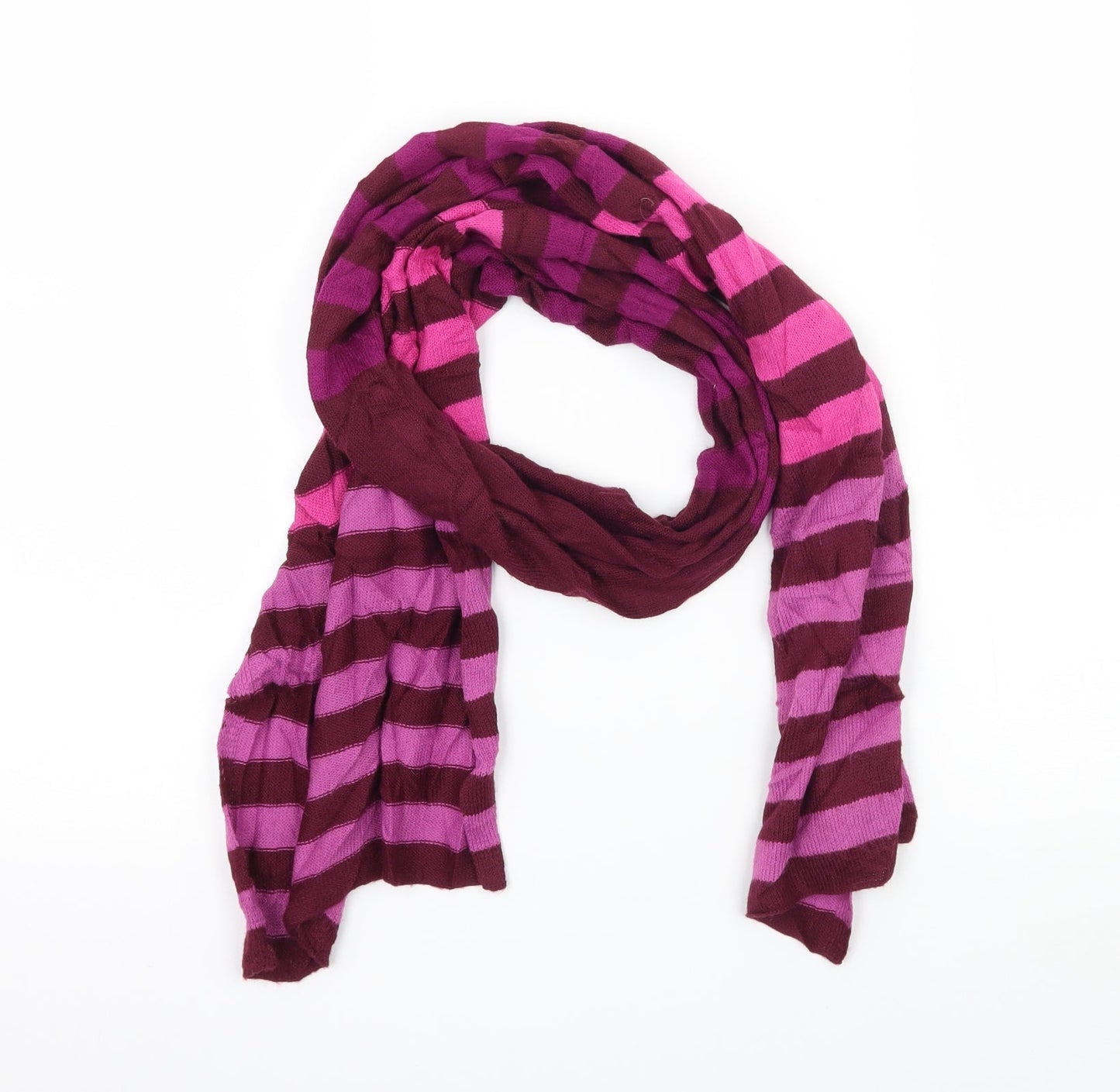 Gap Womens Pink Striped Knit Scarf