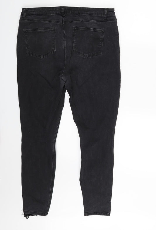 Denim Co. Womens Black Denim Skinny Jeans Size 14 L25 in