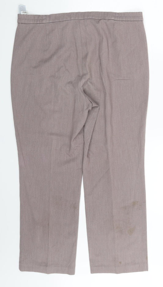 M&S Womens Purple Trousers Size 14 L24 in
