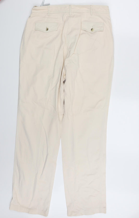 Bianca Womens Ivory Trousers Size 14 L28 in