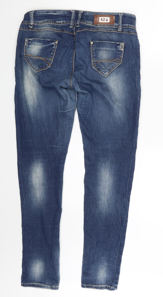 NP Womens Blue Denim Skinny Jeans One Size L30 in