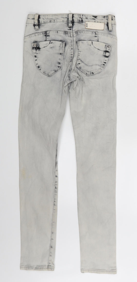 Indian Blue Jeans Womens White Denim Skinny Jeans One Size L27 in