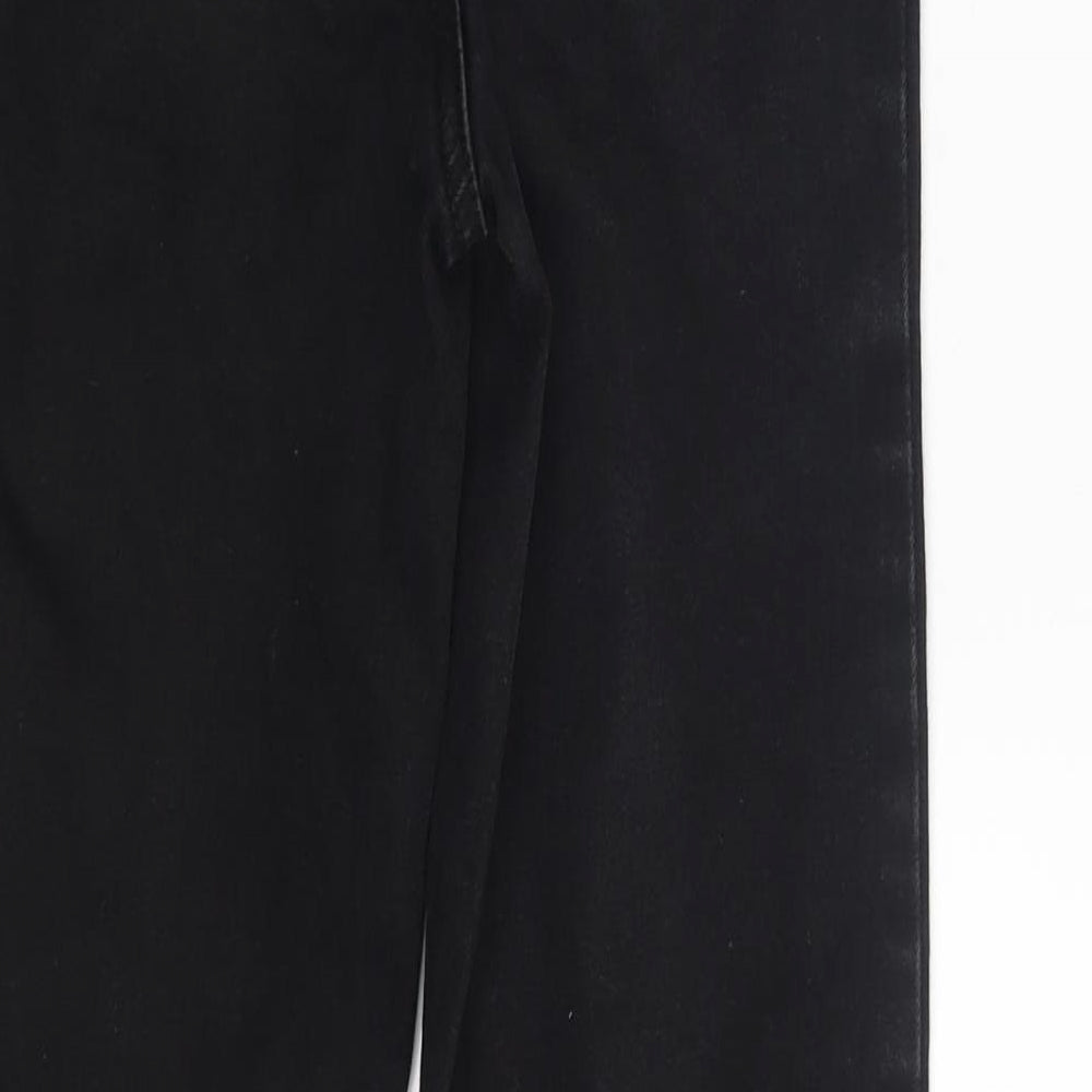 Brand and care label for Denim Co. women’s black denim skinny jeans, size UK 8, 26-inch leg