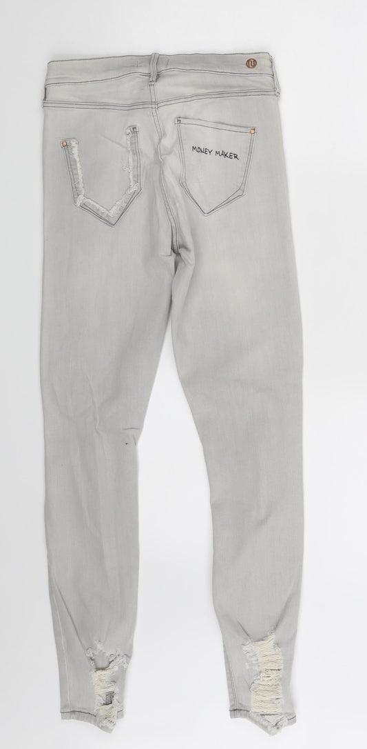 river is Womens White Denim Skinny Jeans Size 10 L27 in