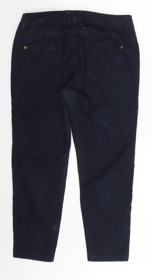YES YES Jeans Womens Blue Denim Tapered Jeans One Size L24 in