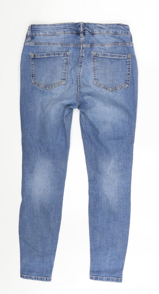 Preworn Womens Black Denim Skinny Jeans One Size L25 in