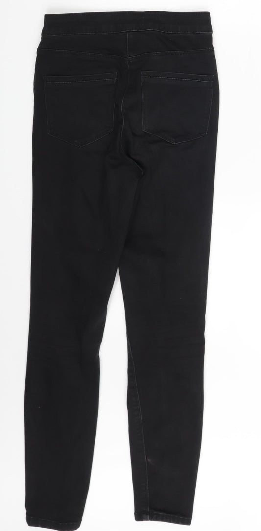Papaya Womens Black Denim Skinny Jeans Size 8 L25 in