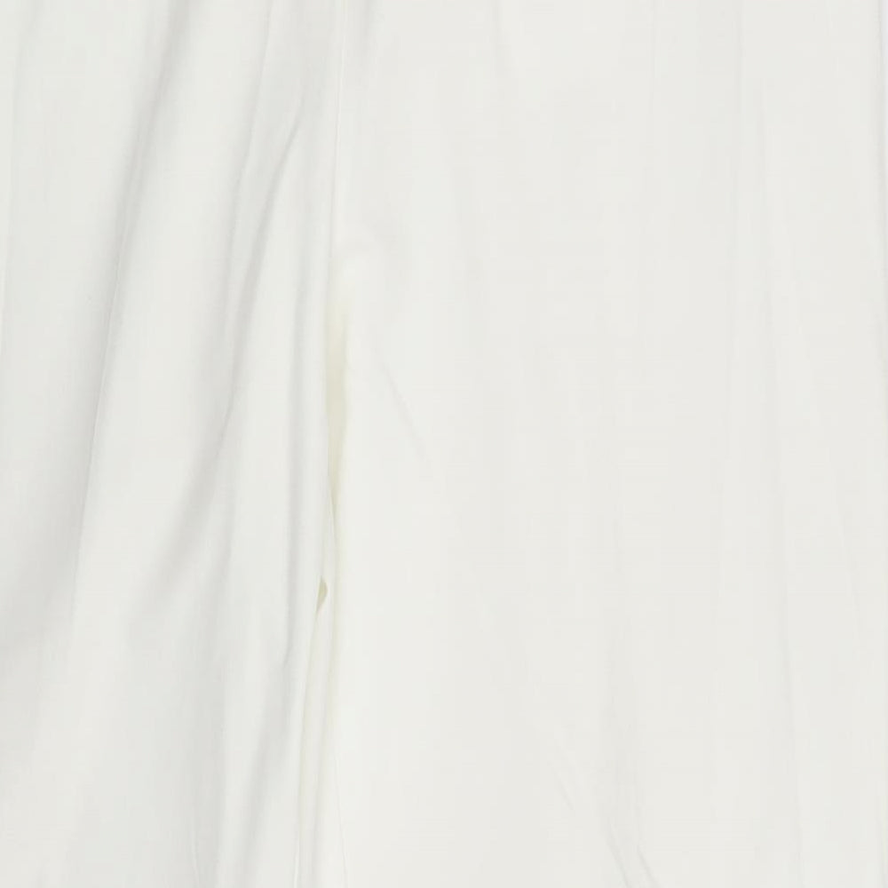M&S Womens Ivory Trousers Size 14 L22.5 in