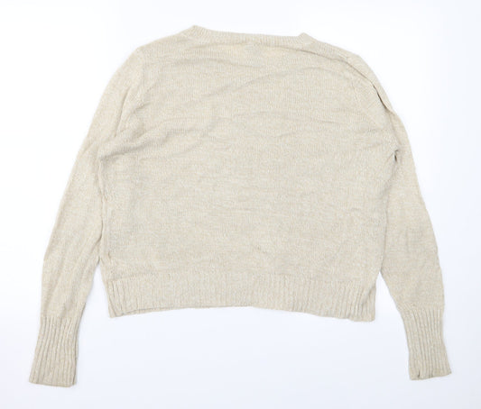 Divided Womens Beige Knit Pullover Jumper Size M