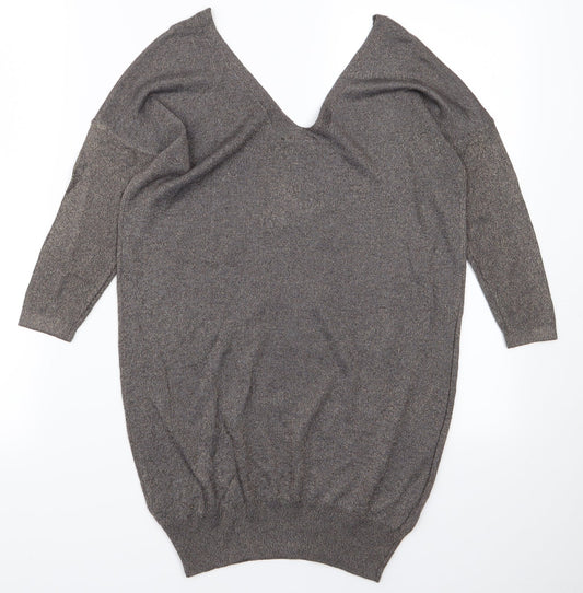 NEXT Womens Silver Knit Bodycon Size 8