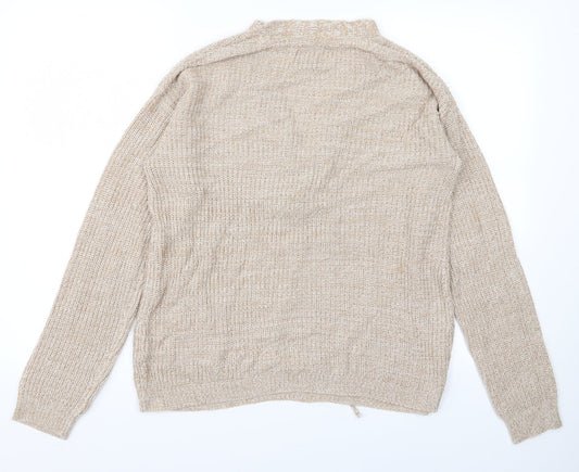 Preworn Womens Beige Knit Pullover Jumper Size M