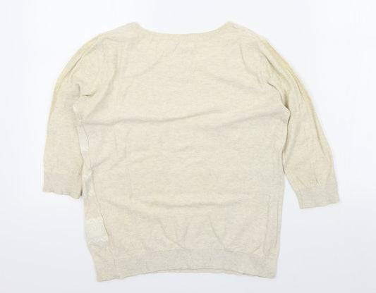 New Look Womens Beige Pullover Jumper Size S