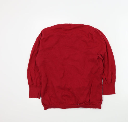 NEXT Womens Red Pullover Jumper Size 16