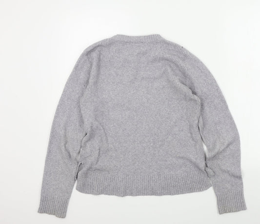 Oasis Womens Grey Pullover Jumper Size M