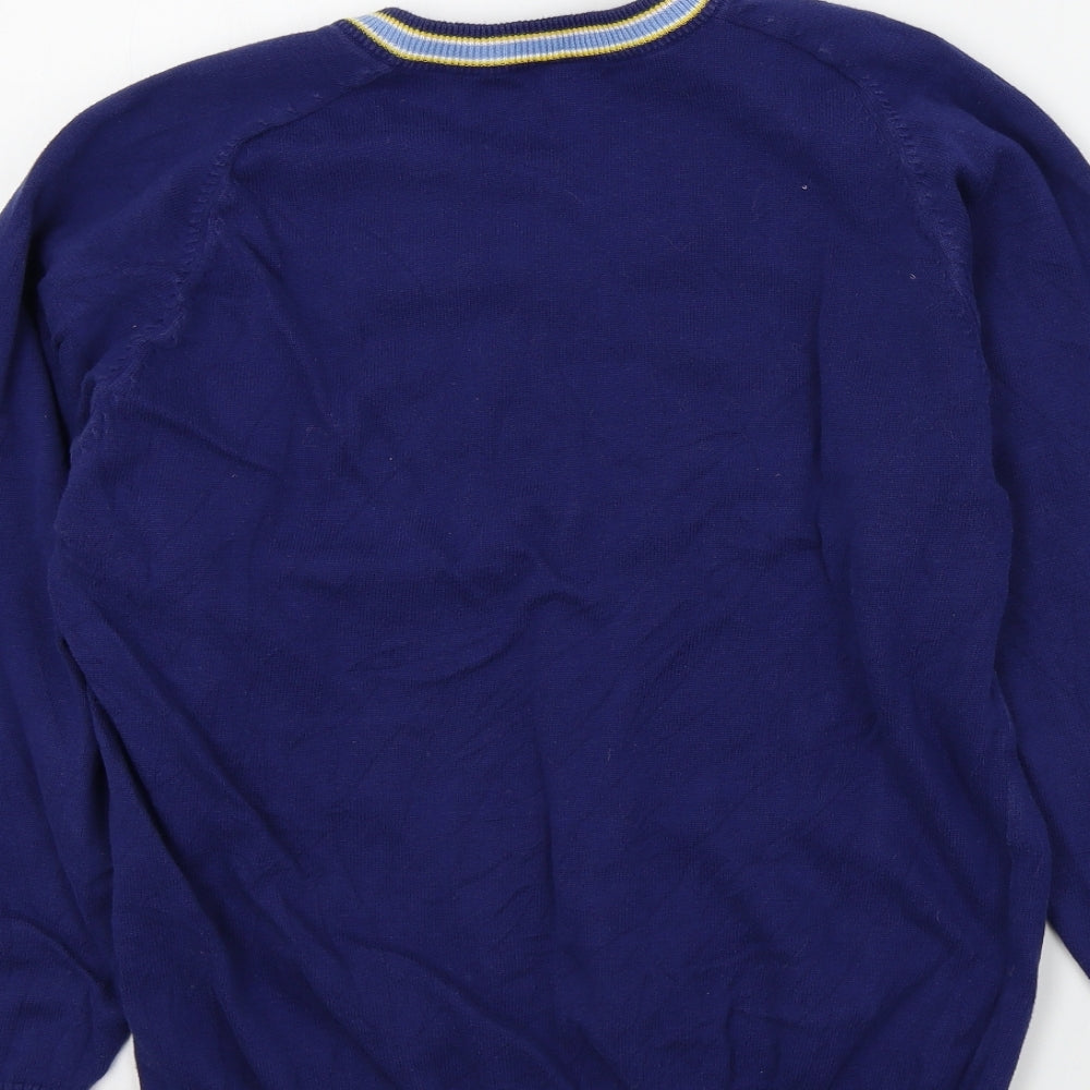 uniformity Boys Blue Colourblock Pullover Jumper Size S