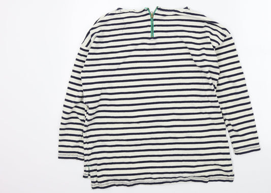 pull bear Womens Beige Striped Pullover Jumper Size M