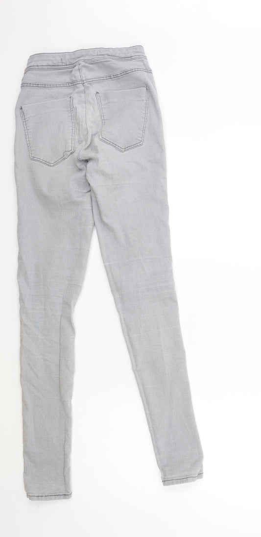 Preworn Womens Grey Denim Skinny Jeans Size 23 in L31 in