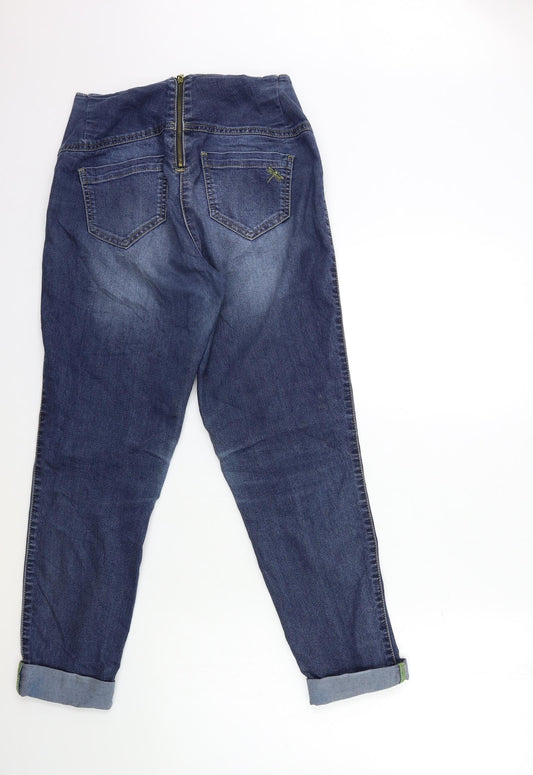 Rock Jeans Womens Blue Denim Skinny Jeans Size L L27 in