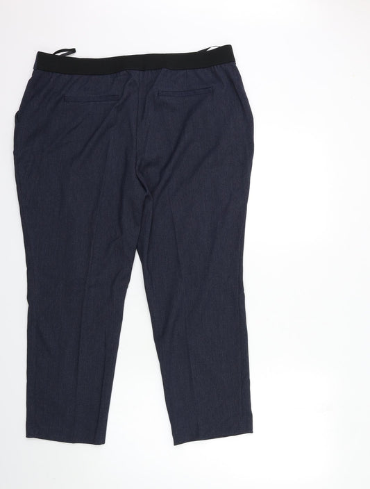 Bonmarché Womens Blue Trousers Size 18 L25 in