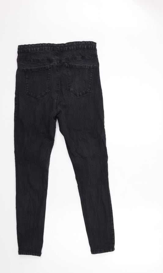 Denim & Co. Womens Black Denim Skinny Jeans Size 16 L27 in
