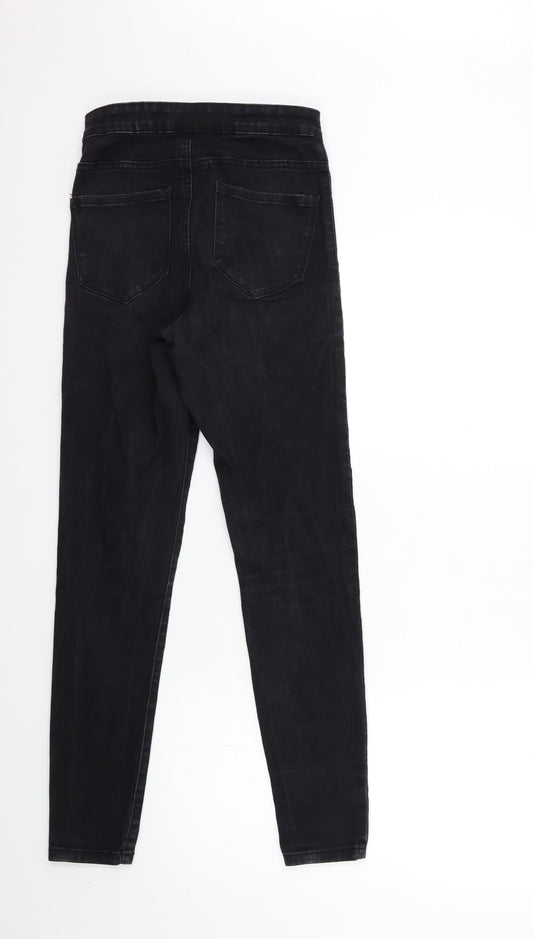 Denim & Co. Womens Black Denim Skinny Jeans Size 8 L30 in