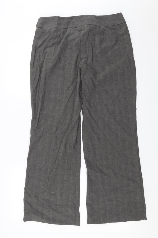 Marks and Spencer Womens Grey Trousers Size 14 L28 in