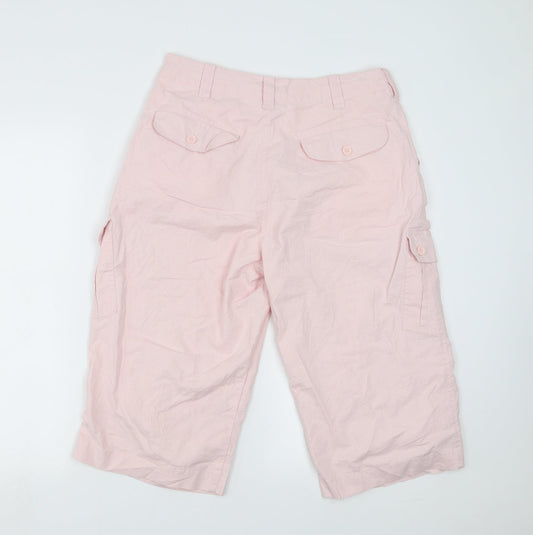 Preworn Womens Pink Cropped Trousers Size 32 in - 17 in inside leg