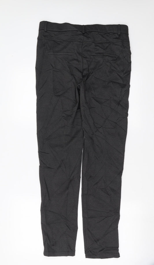 Violeta Womens Black Geometric Trousers Size S L30 in