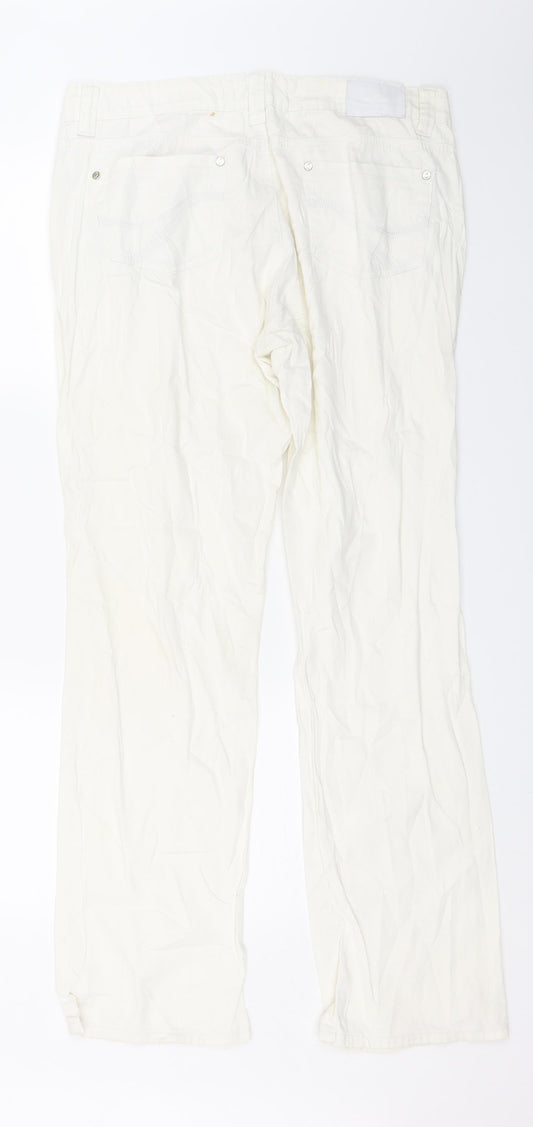 Ando Jeans Womens White Denim Straight Jeans Size XL L30 in