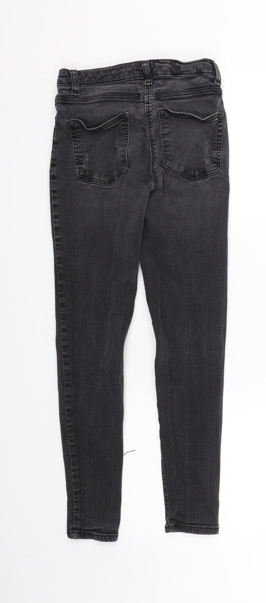 Candy Couture Girls Black Denim Skinny Jeans Size 12 Years