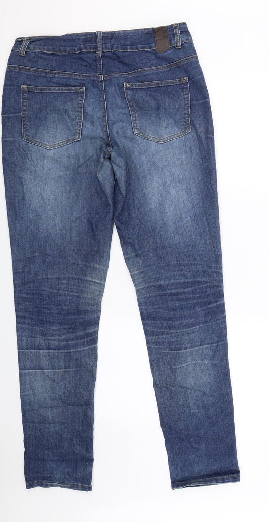 Marc Lauge Womens Blue Denim Straight Jeans Size 10 L31 in
