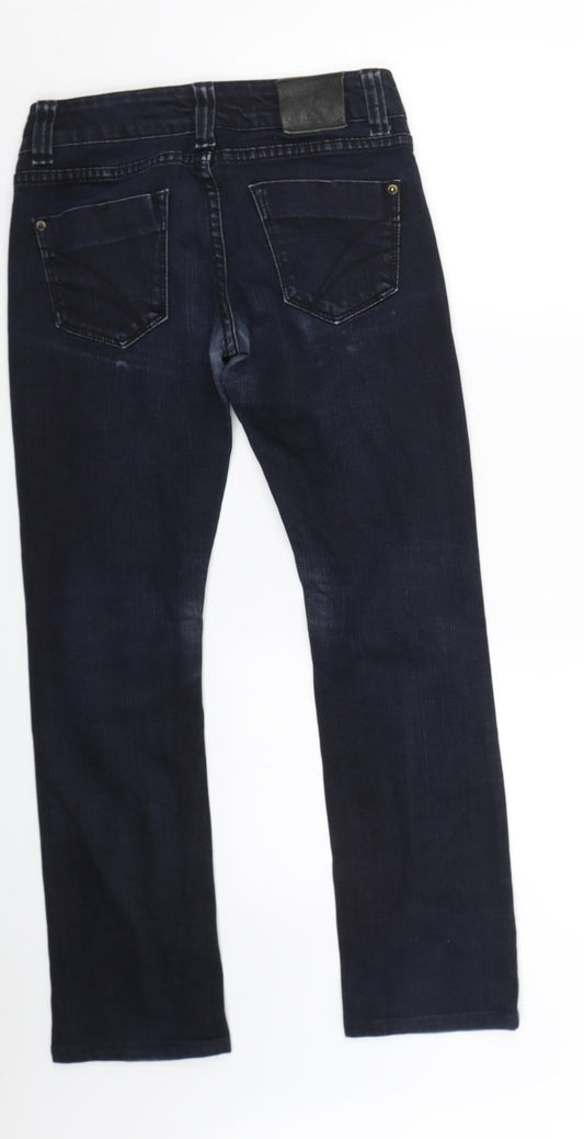 Review Womens Blue Denim Skinny Jeans Size 28 L27 in