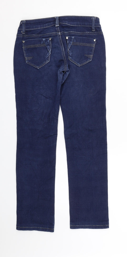D Classic Jeans Womens Blue Denim Skinny Jeans Size M L27 in