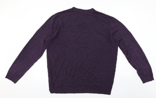 M&Co Womens Purple Pullover Jumper Size XL
