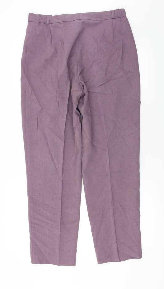 Marks and Spencer Womens Purple Trousers Size 14 L26 in