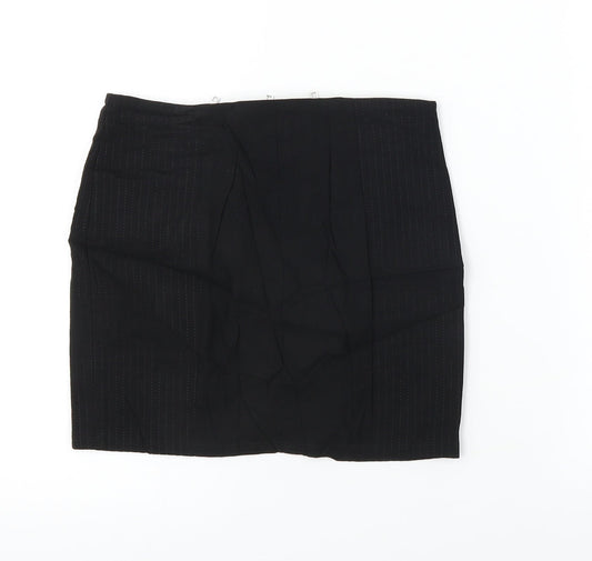 H&M Womens Black A-Line Skirt Size 6