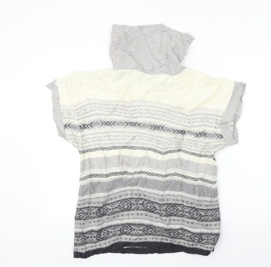 Marks and Spencer Womens Beige Striped Pullover Jumper Size 12