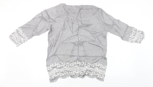 love knitwear Womens Grey Pullover Jumper Size 14