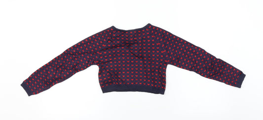 YD Girls Blue Pullover Jumper Size 7-8 Years