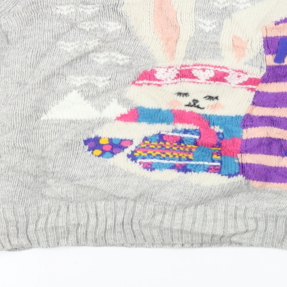 By Henry Holland Girls Grey Pullover Jumper Size 10 Years