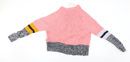 QED London Womens Pink Pullover Jumper Size M