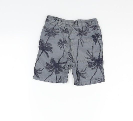 deniem co Girls Grey Geometric Cargo Shorts Size 3-4 Years