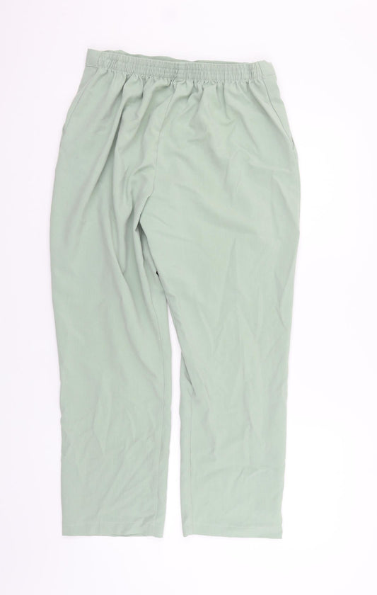 Jenny Lloyd Womens Green Trousers Size 16 L25 in